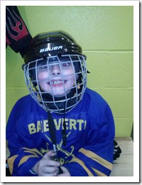 Kolby after winning first hockey game!