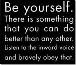 be yourself