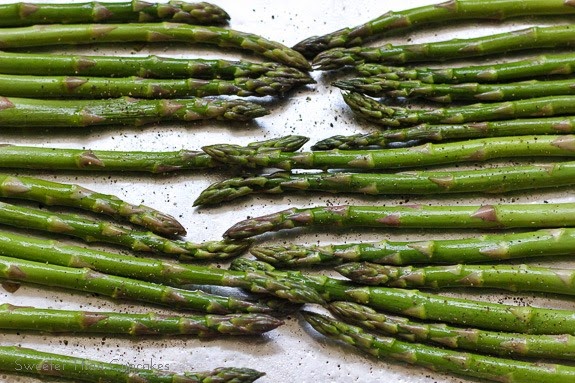 Roasted Asparagus with Goat Cheese