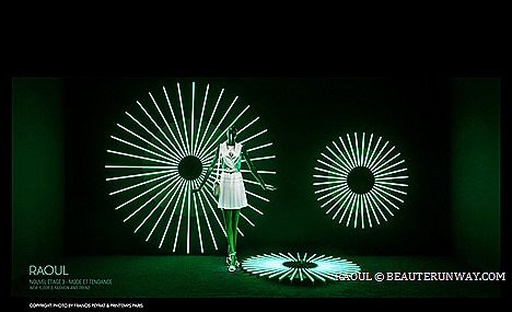 RAOUL SPRING SUMMER 2013 WOMEN DRESS RUFFLES TOP SKIRT HANDBAGS SLING BAG ANKLE PLATFORM SHOES ACCESSORIES COLLECTION PRINTEMPS PARIS WINDOW DISPLAY BOULEVARD HAUSSMANN designer fashion brands Kenzo Helmut Lang Alexander McQueen