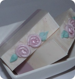 Piped Rose soap 