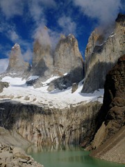 The famous towers of Torres del Paine, Chile.