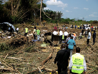  – Site de l'accident de Hewa Bora à Kisangani. Radio Okapi/ Ph. Pierre Efue
