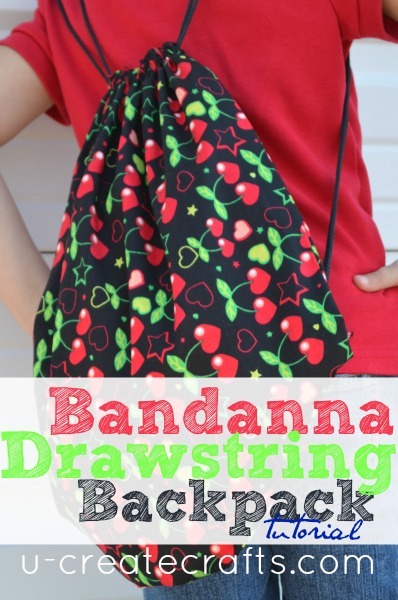 Drawstring Bandanna Backpack Tutorial COVER