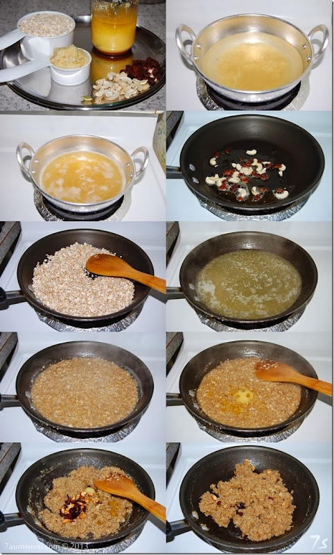 Oats sweet pongal process