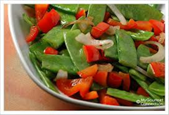 Snow Peas and Red Peppers