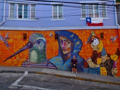 Street art in Valparaiso.