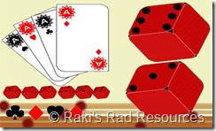 Dice and Play Cards Clip Art