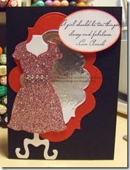 Red Sparkle Dress Card