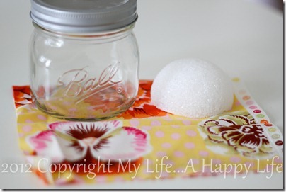 No Sew Pin Cushion - Mason Jar Pin Cushion - My Life...A Happy Life (1 of 7)