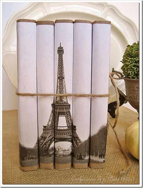 CONFESSIONS OF A PLATE ADDICT Vintage Eiffel Tower Book Bundle