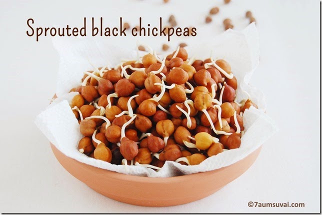 Sprouted black chickpeas