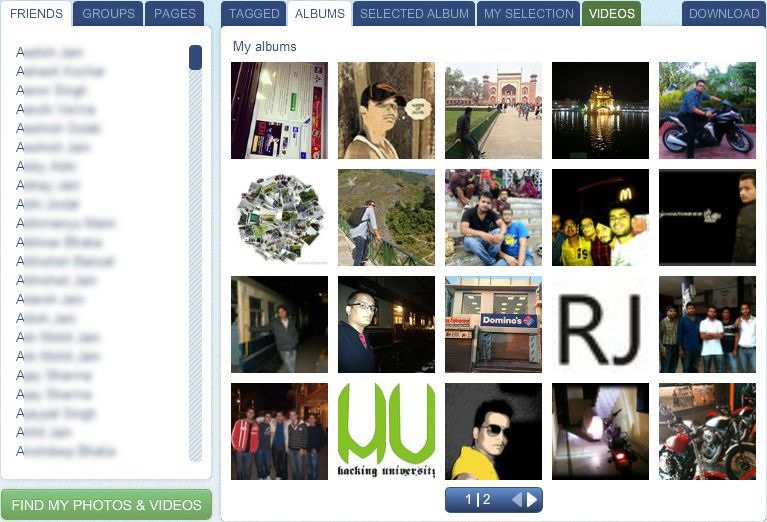 Download your Facebook Album Photos into ZIP Package