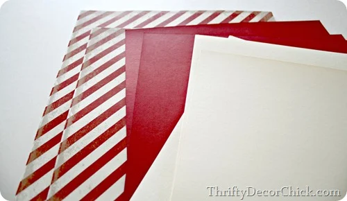 christmas card stock red and white