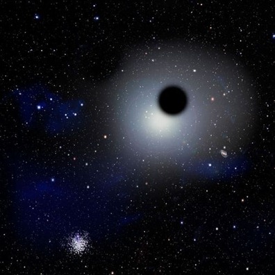 ilustração de um buraco negro