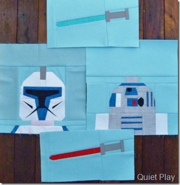 Paper pieced LEGO Star Wars blocks so far