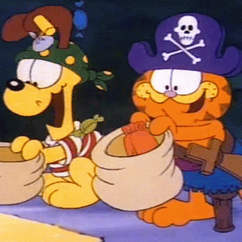 Animaciones y gifs Garfield Halloween