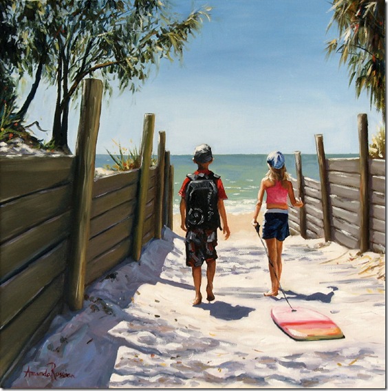 day at the beach - 2012 - 40x40cm
