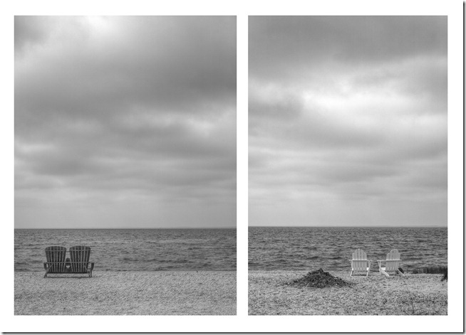 Chairs on the Beach diptych