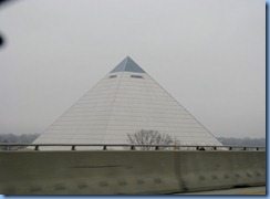7435 Tennessee, Memphis - I-40 East - Pyramid from Hernando de Soto Bridge