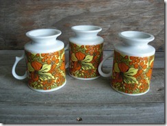 floral vintage cups