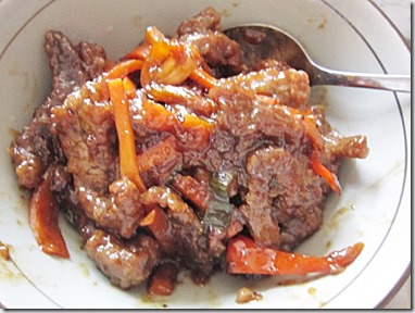 beef with mongolian sauce, 240baon