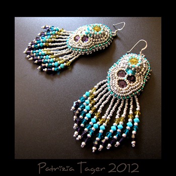 Peacock earrings 01