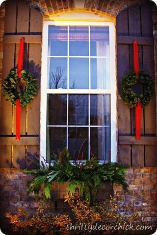 wreaths on shutters