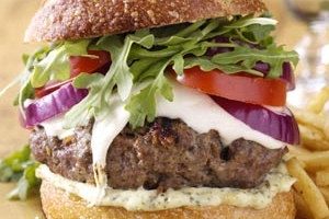 Tuscan Burgers with Pesto Mayo