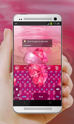 【免費個人化App】粉紅色鑽石 GO Keyboard-APP點子