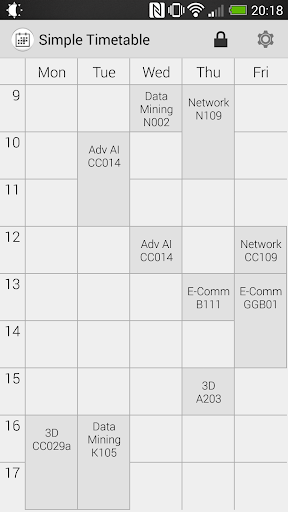 Simple Timetable