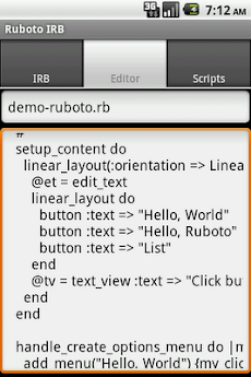 Ruboto IRB (Ruby on Android)のおすすめ画像2