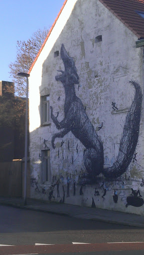Wall drawing Huisbergerstraat