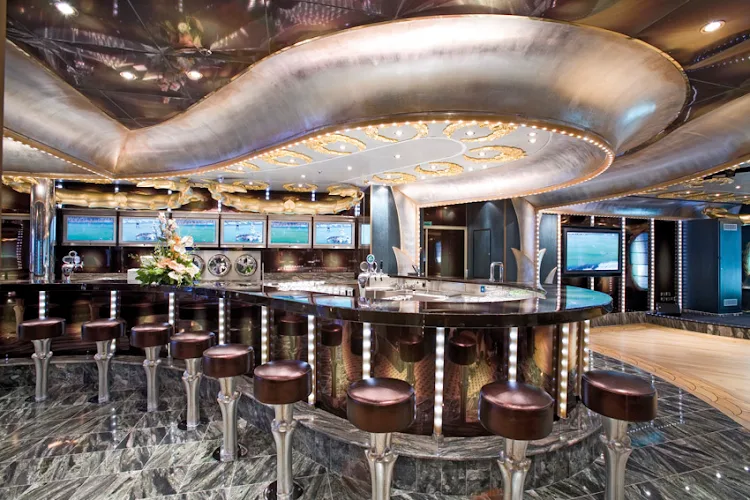 The TV screens at Victoria Sports Bar, on deck 5 of Costa Serena, broadcasts various sporting events.