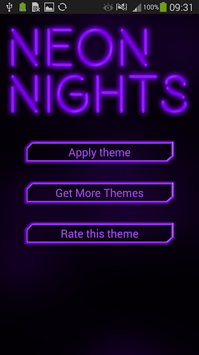 GO Keyboard Purple Neon Theme