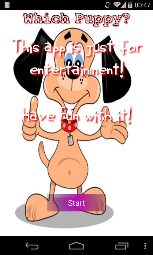 Android application Which Pet? screenshort