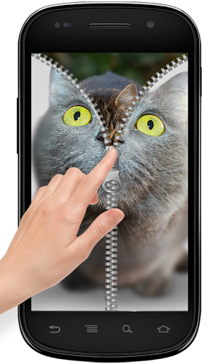 Kitty zipper screen unlock