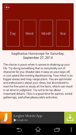 HOROSCOPE:Day Week Month Year