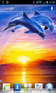 Free Download Dolphins at sunset live wp APK for PC