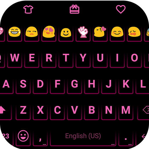 Neon Pink - Emoji Keyboard LOGO-APP點子