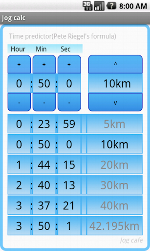 Jog calc マラソン換算・早見表アプリ ⇔10km