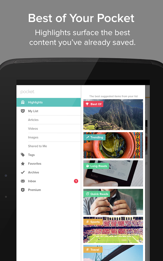 Pocket - screenshot