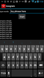 Android application Anagram Words screenshot