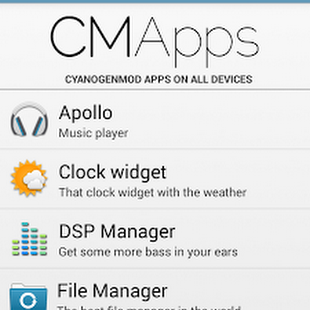 toutes les apps Cyanogen mod en une seule application pour Android