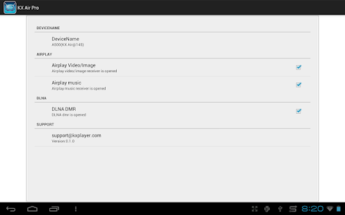 KX Air Pro : Airplay:DLNA