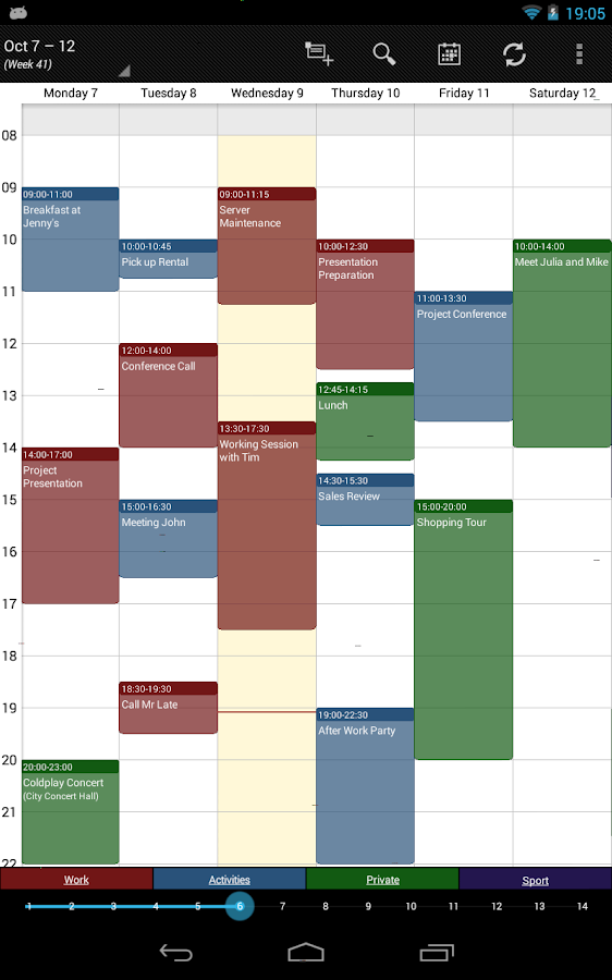 Business Calendar - screenshot