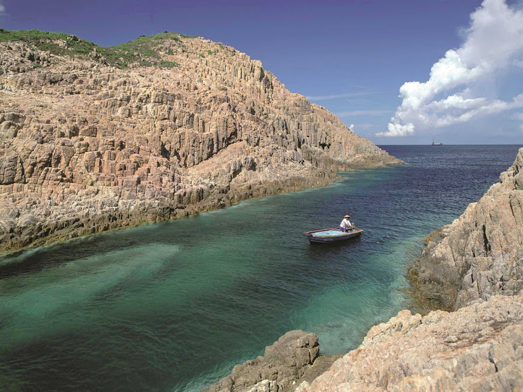 A fisherman near Hong Kong.