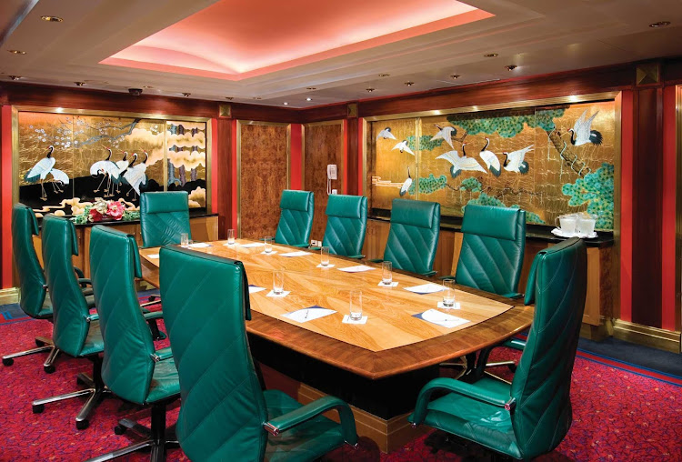 Norwegian Spirit's Boardroom is an elegant, Asian-inspired meeting room for brainstorming sessions and conferences.