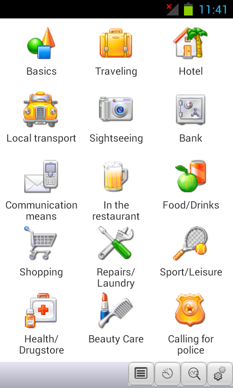 English&lt;-&gt;Bosnian Phrasebook Screen 1