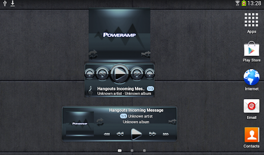 Free Poweramp widget - BLACK Petrol APK